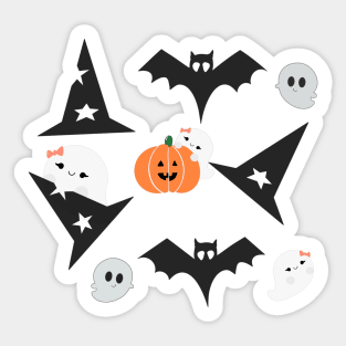 Halloween face mask for kids, funny ghost, Halloween Quarantined, Sticker